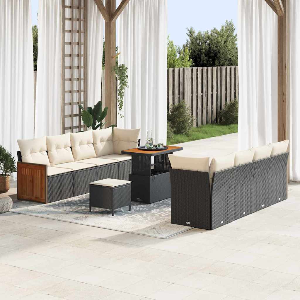 Tuin Sofa Set Met Kussen 11 Pcs En Crème 80 X 80 X 71 Cm