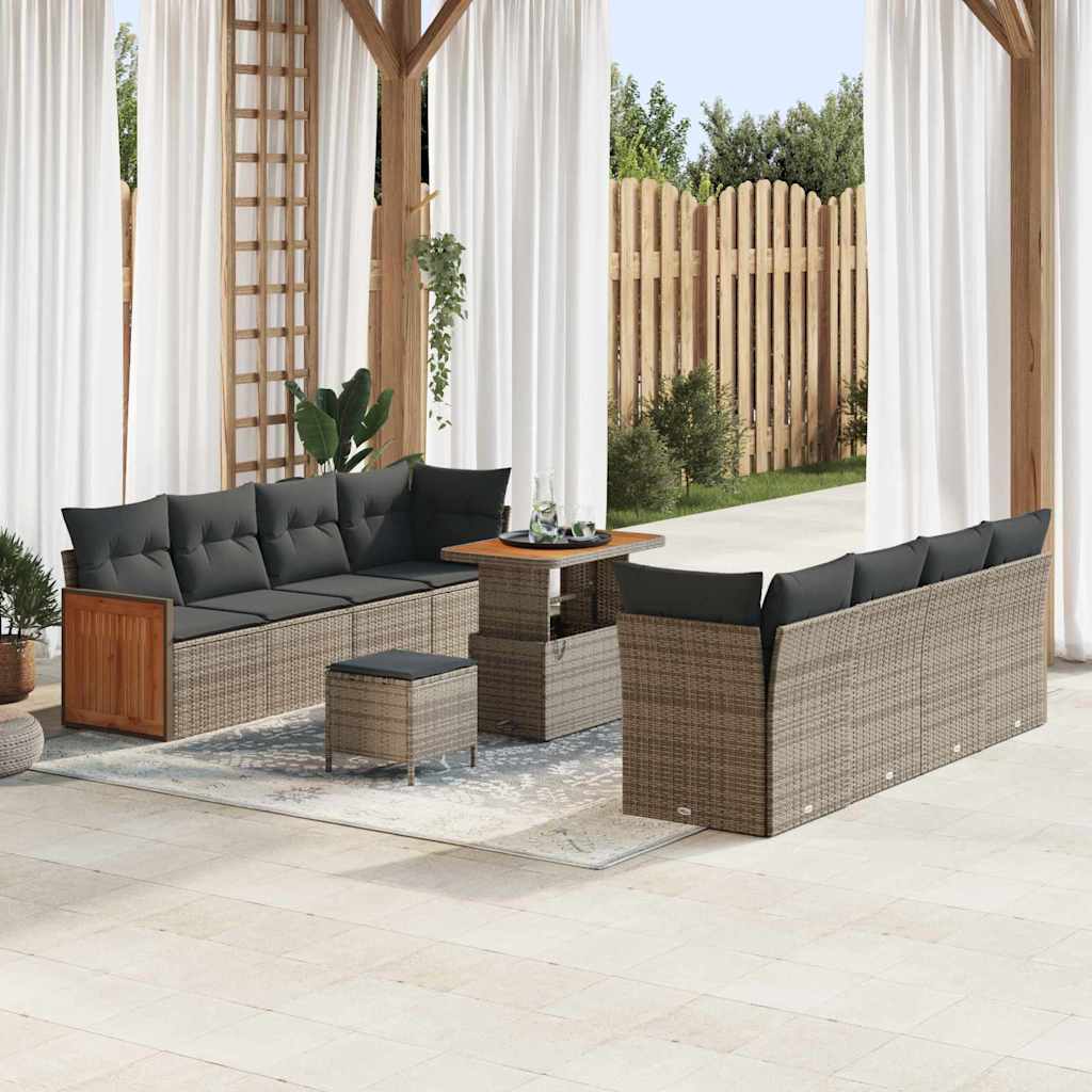 Tuin Sofa Set Met Kussen 11 Pcs En Crème 80 X 80 X 71 Cm