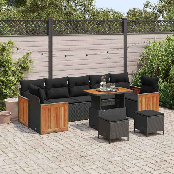 Tuin Sofa Set Met Kussen 10 Pcs En Crème 90 X 55 X 71 Cm