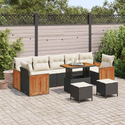 Tuin Sofa Set Met Kussen 10 Pcs En Crème 90 X 55 X 71 Cm