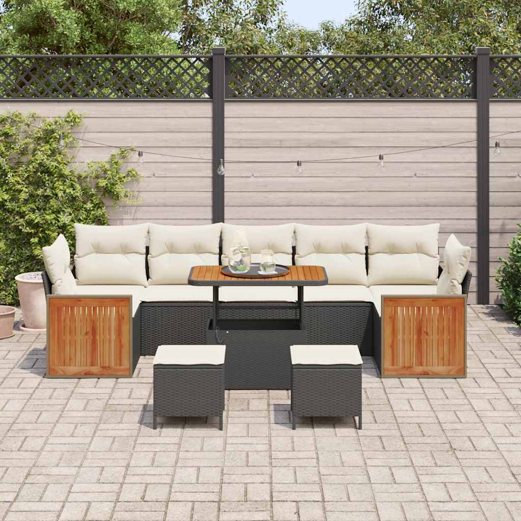 Tuin Sofa Set Met Kussen 10 Pcs En Crème 90 X 55 X 71 Cm
