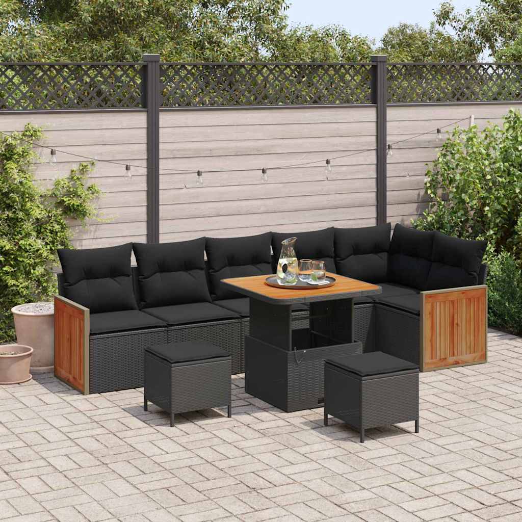 Tuin Sofa Set Met Kussen 9 Pcs En Crème 100 X 100 X 71 Cm
