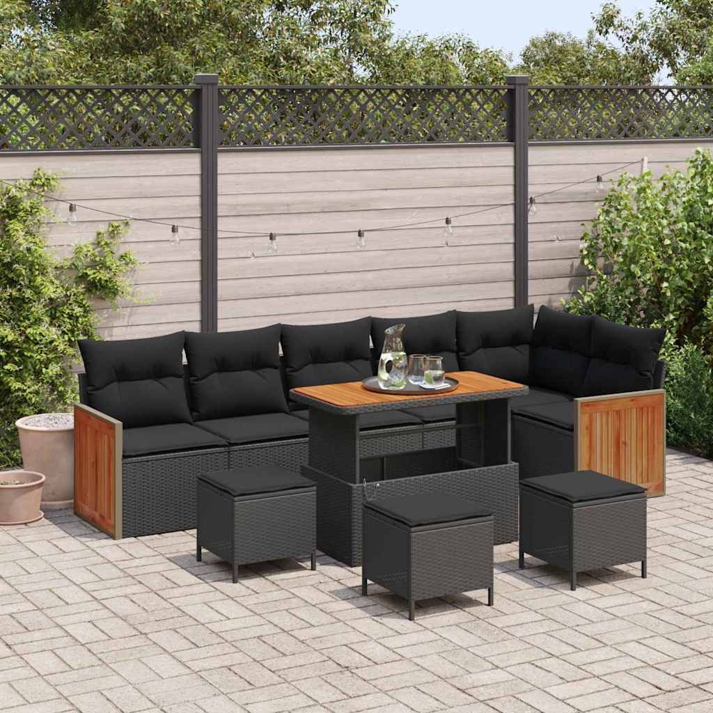 Tuin Sofa Set Met Kussen 9 Pcs En Crème 100 X 100 X 71 Cm