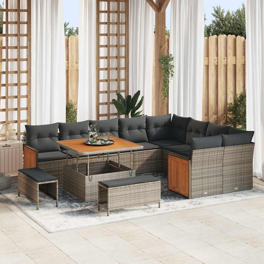 Tuin Sofa Set 12 Pcs En Crème 100 X 100 X 71 Cm