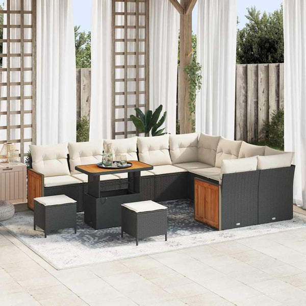 Tuin Sofa Set 12 Pcs En Crème 100 X 100 X 71 Cm