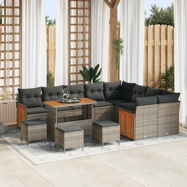 Tuin Sofa Set 12 Pcs En Crème 100 X 100 X 71 Cm