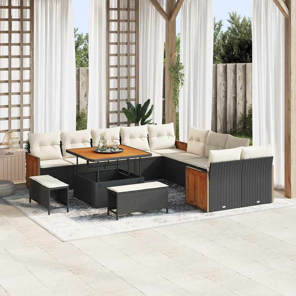 Tuin Sofa Set 13 Pcs En Crème 100 X 100 X 71 Cm