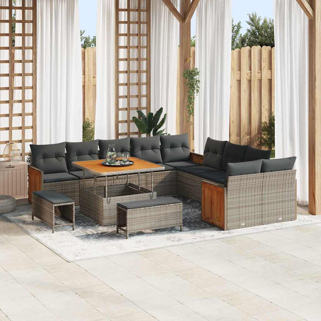 Tuin Sofa Set 13 Pcs En Crème 100 X 100 X 71 Cm