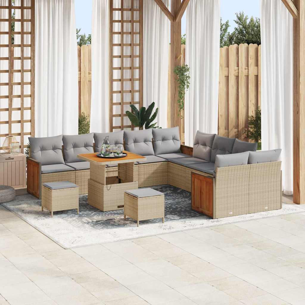Tuin Sofa Set 13 Pcs En Crème 100 X 100 X 71 Cm