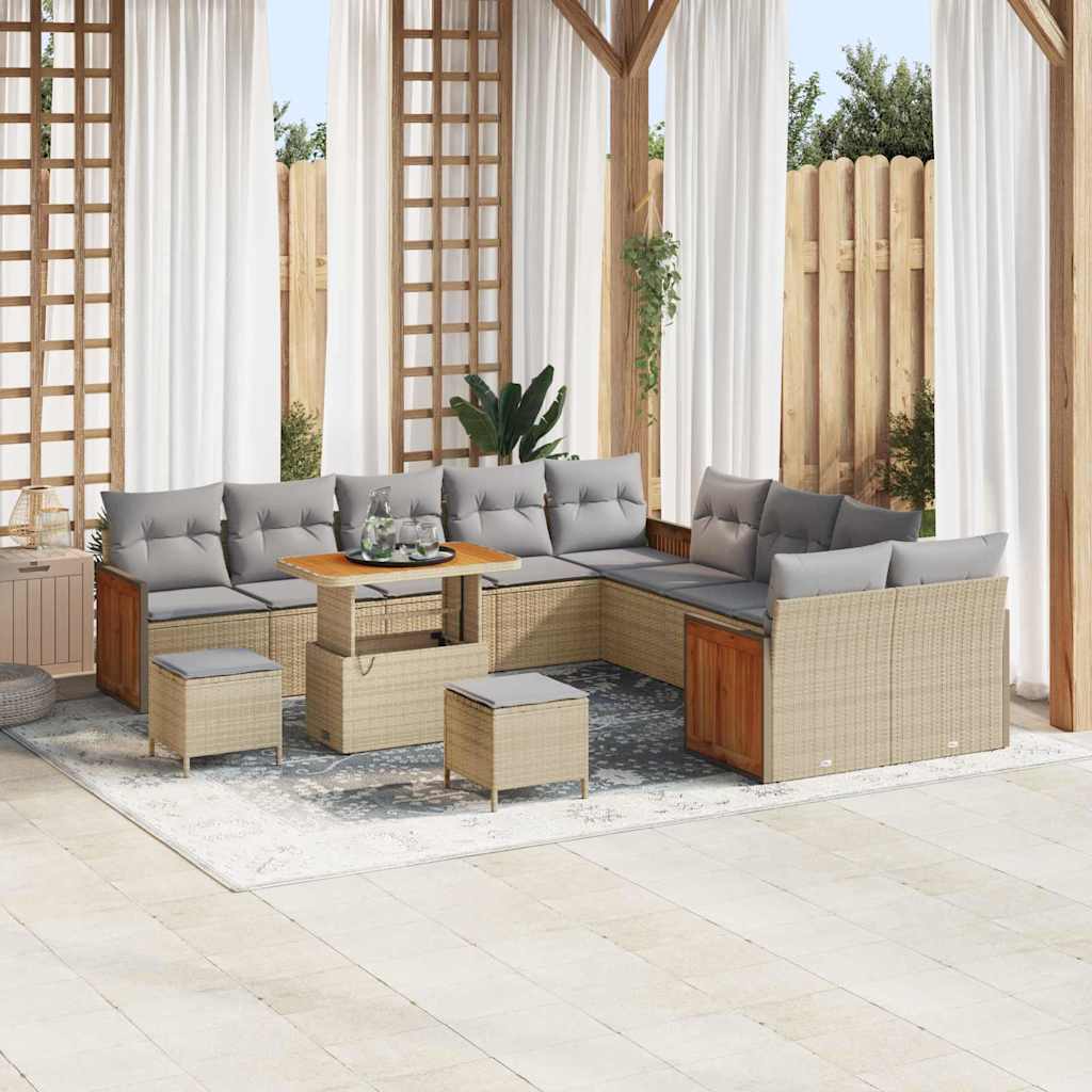 Tuin Sofa Set 13 Pcs En Crème 100 X 100 X 71 Cm