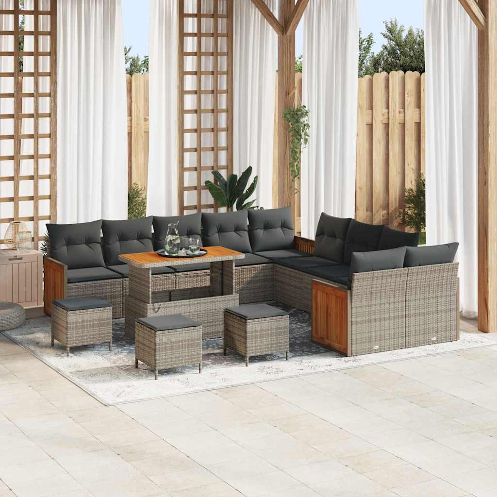 Tuin Sofa Set 13 Pcs En Crème 100 X 100 X 71 Cm