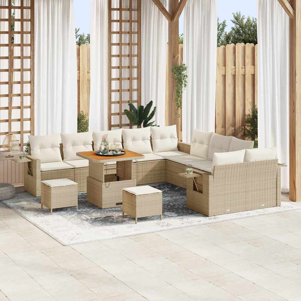 Tuin Sofa Set Met Opslag 13 Pcs Poly Riet