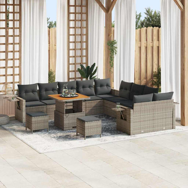 Tuin Sofa Set Met Opslag 13 Pcs Poly Riet