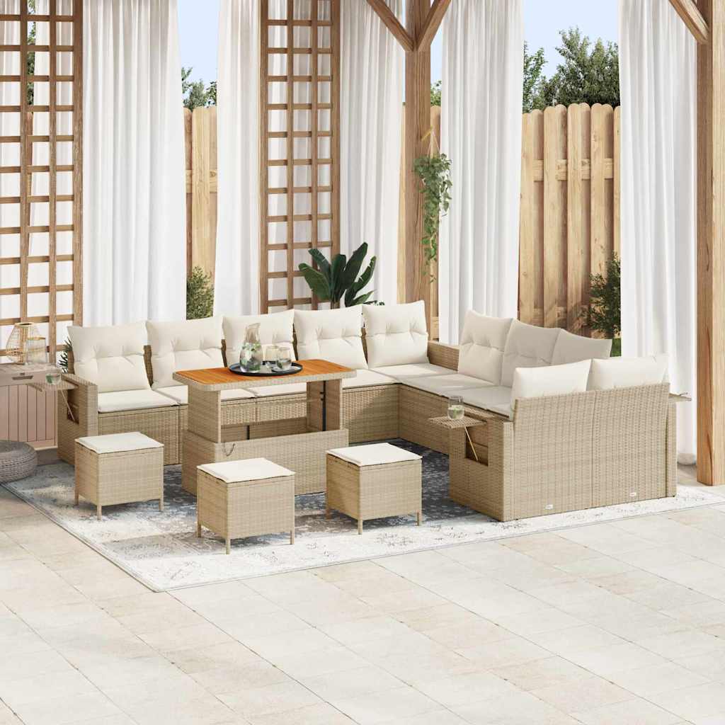 Tuin Sofa Set Met Opslag 13 Pcs Poly Riet
