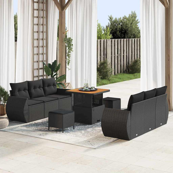 Tuin Sofa Set 9 Pcs En Crèmekleurig 80 X 80 X 71 Cm