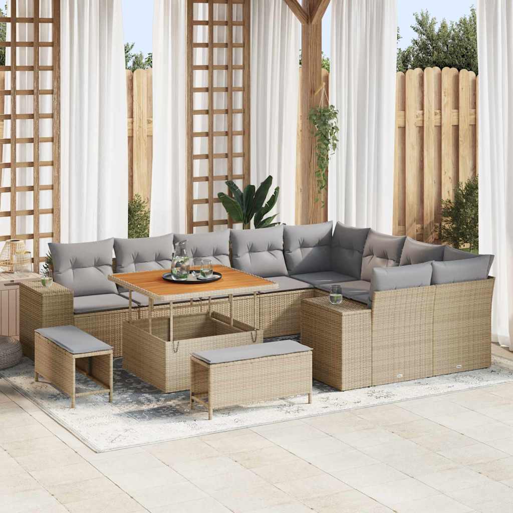 Tuin Sofa Set Met Kussen 12 Pcs 100 X 100 X 71 Cm