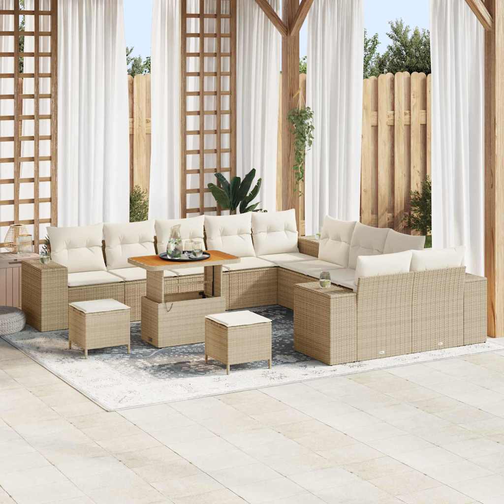 Tuin Sofa Set 13 Pcs En Crème 100 X 100 X 71 Cm