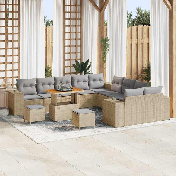 Tuin Sofa Set 13 Pcs En Crème 100 X 100 X 71 Cm