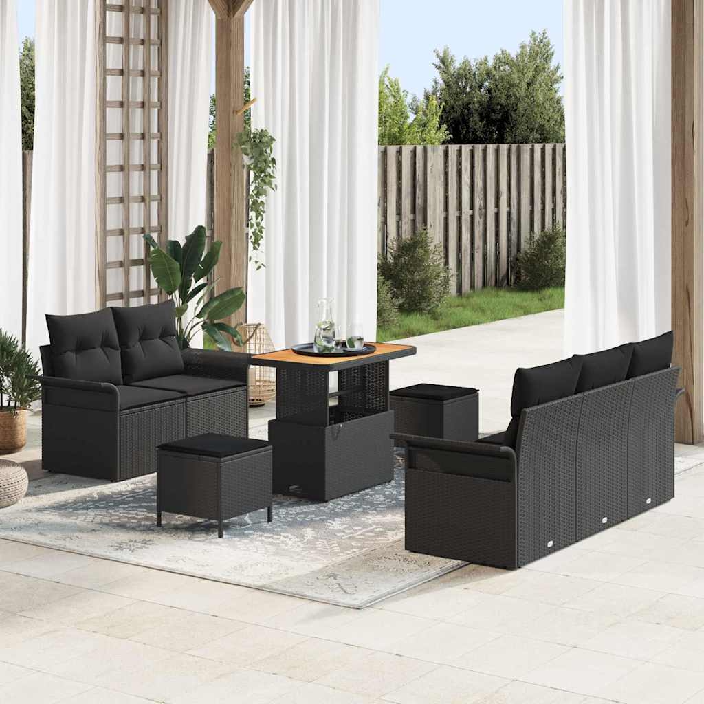 Tuin Sofa Set Met Kussen 8 Pcs En Crème 90 X 55 X 71 Cm