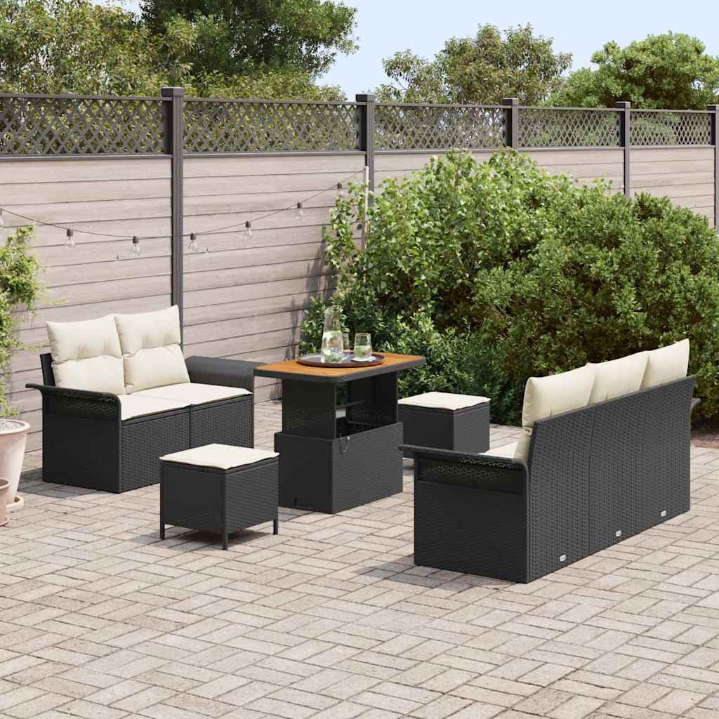 Tuin Sofa Set Met Kussen 8 Pcs En Crème 90 X 55 X 71 Cm