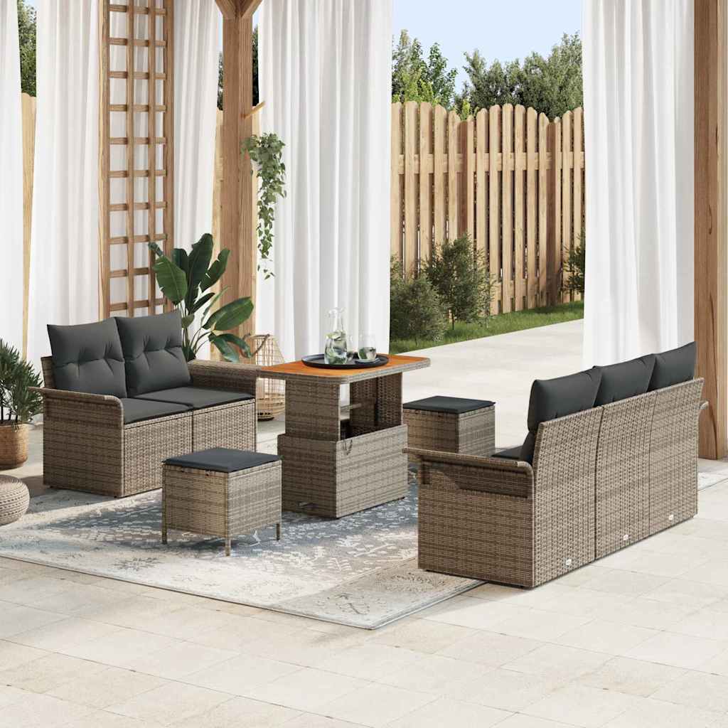 Tuin Sofa Set Met Kussen 8 Pcs En Crème 90 X 55 X 71 Cm