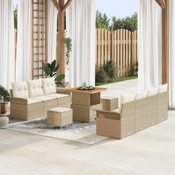 Tuin Sofa Set Met Kussen 10 Pcs 80 X 80 X 71 Cm