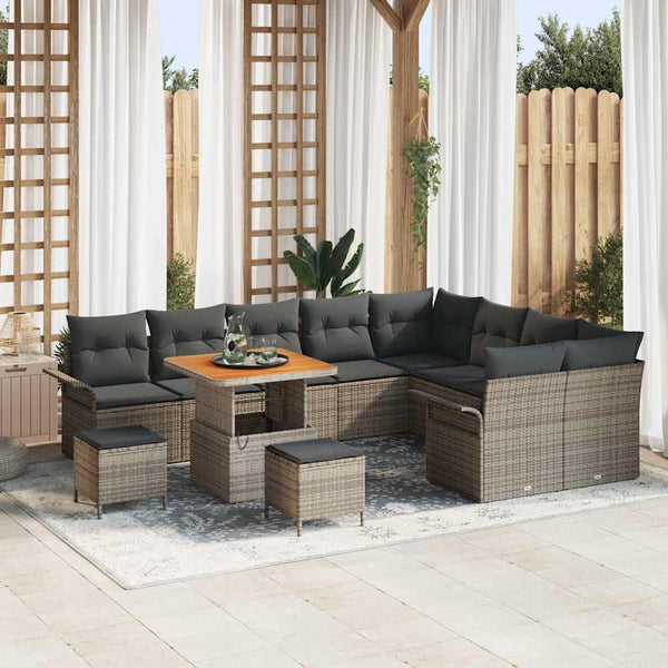 Tuin Sofa Set 12 Pcs En Crème 100 X 100 X 71 Cm
