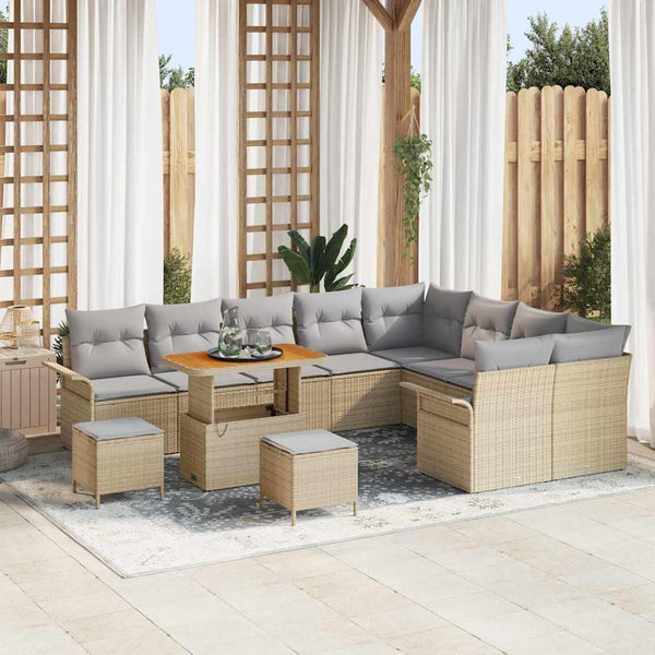 Tuin Sofa Set 12 Pcs En Crème 100 X 100 X 71 Cm