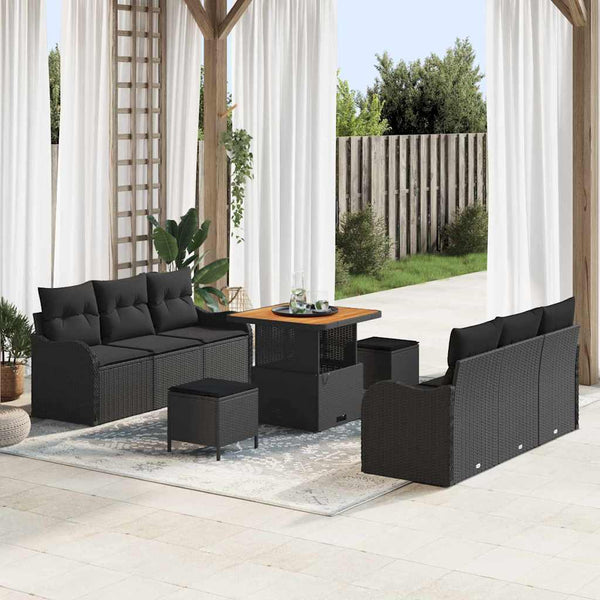 Tuin Sofa Set 9 Pcs En Licht Grijs 80 X 80 X 71 Cm