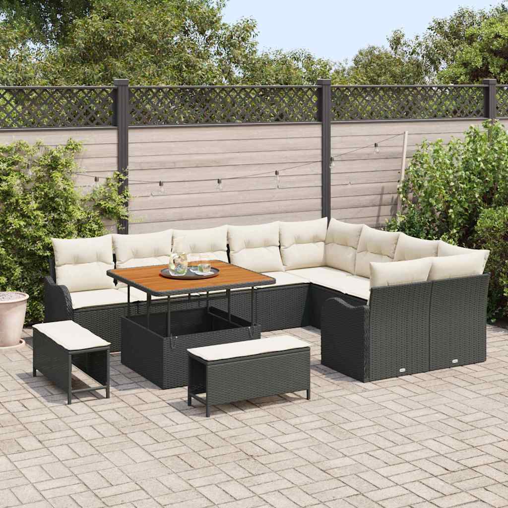 Tuin Sofa Set 12 Pcs En Crème 100 X 100 X 71 Cm