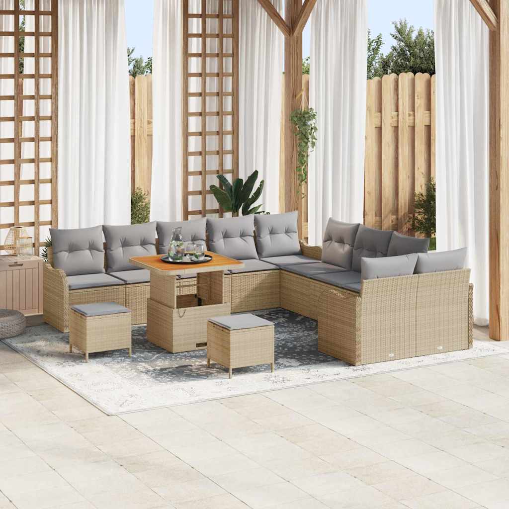 Tuin Sofa Set 13 Pcs En Crème 100 X 100 X 71 Cm