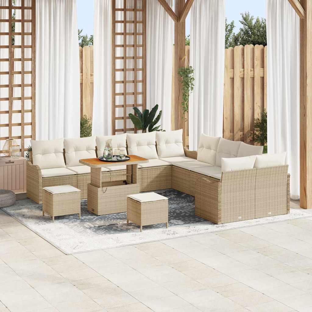 Tuin Sofa Set 13 Pcs En Crème 100 X 100 X 71 Cm