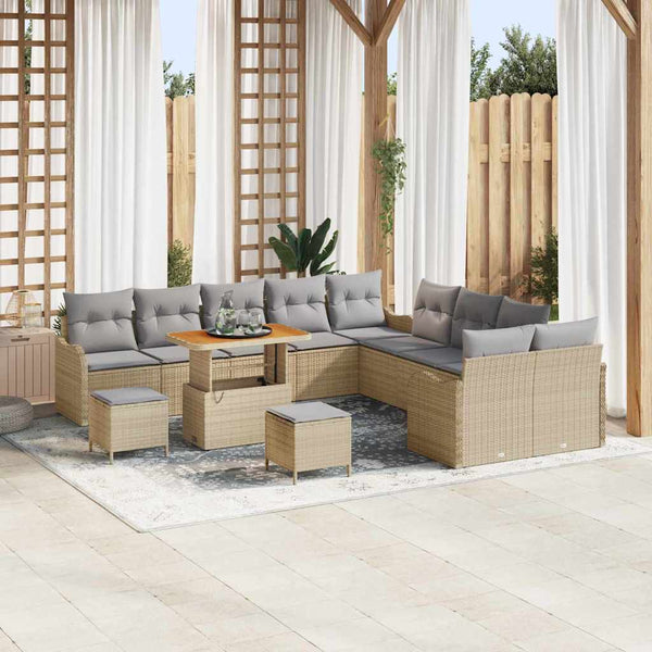 Tuin Sofa Set 13 Pcs En Crème 100 X 100 X 71 Cm