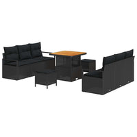 Tuin Sofa Set Met Opslag 9 Pcs Poly Riet