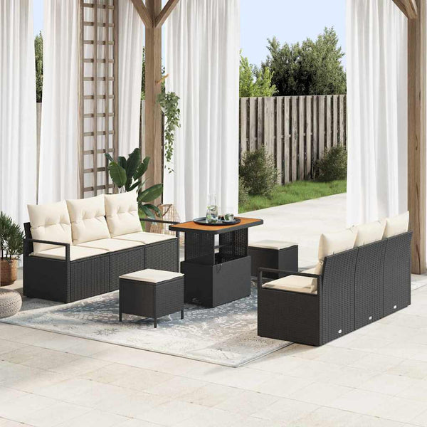 Tuin Sofa Set Met Opslag 9 Pcs Poly Riet