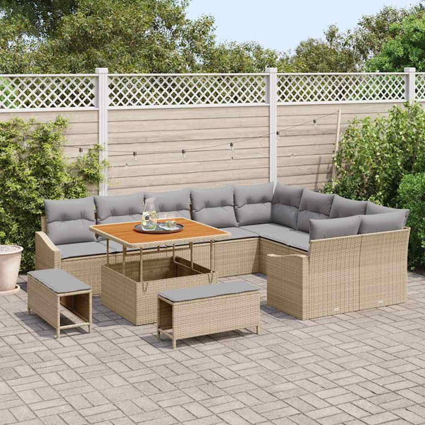 Tuin Sofa Set Met Kussen 12 Pcs 100 X 100 X 71 Cm