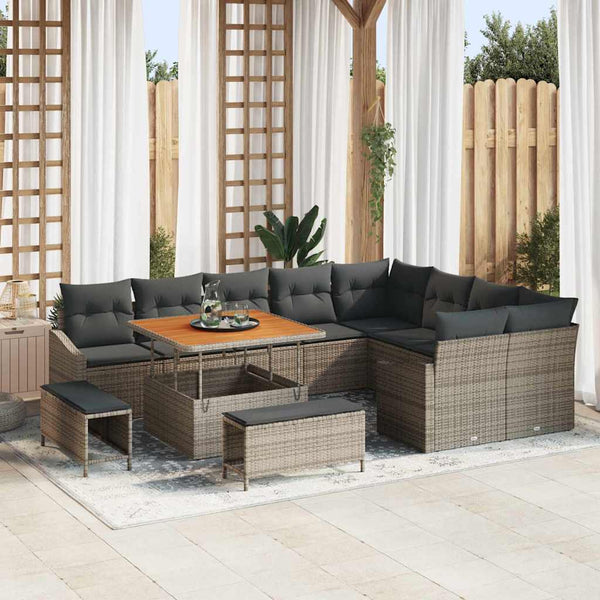 Tuin Sofa Set Met Kussen 12 Pcs 100 X 100 X 71 Cm