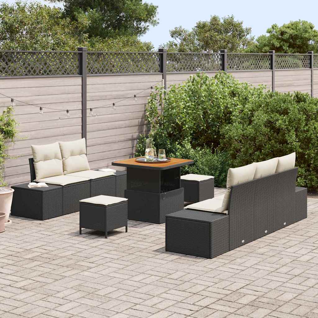Tuin Sofa Set Met Kussen 8 Pcs En Crème 80 X 80 X 71 Cm