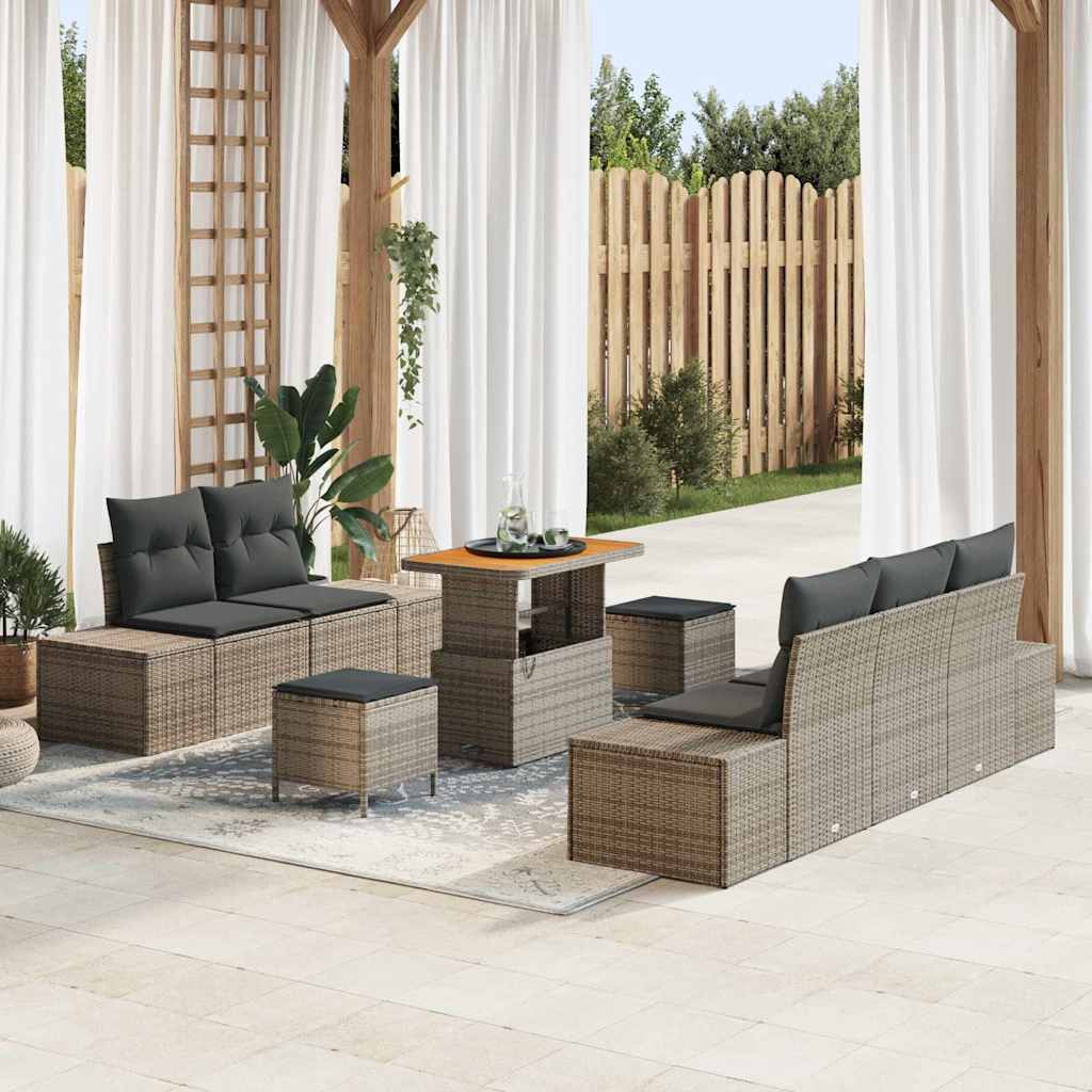 Tuin Sofa Set Met Kussen 8 Pcs En Crème 80 X 80 X 71 Cm