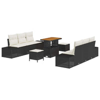 Tuin Sofa Set Met Kussen 9 Pcs En Crème 90 X 55 X 71 Cm