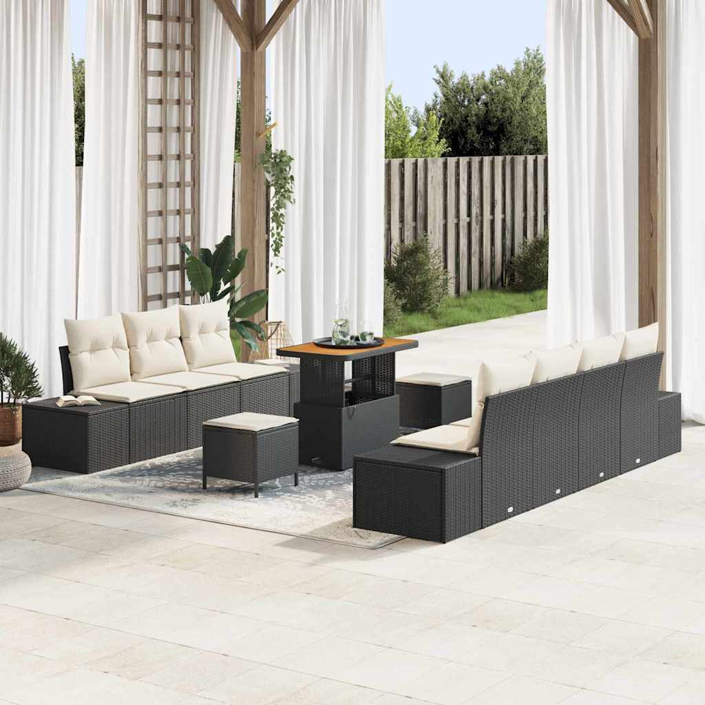 Tuin Sofa Set Met Kussen 10 Pcs En Crème 80 X 80 X 71 Cm