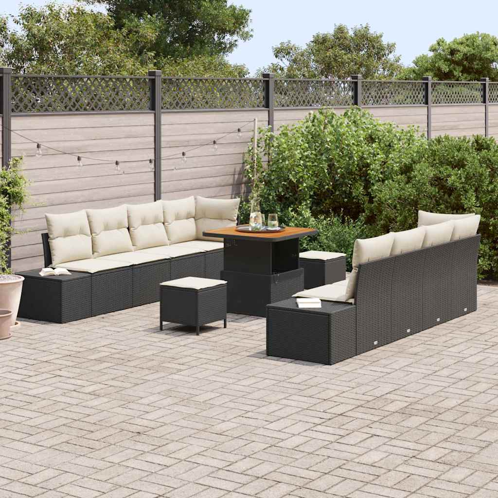Tuin Sofa Set Met Kussen 11 Pcs En Crème 80 X 80 X 71 Cm