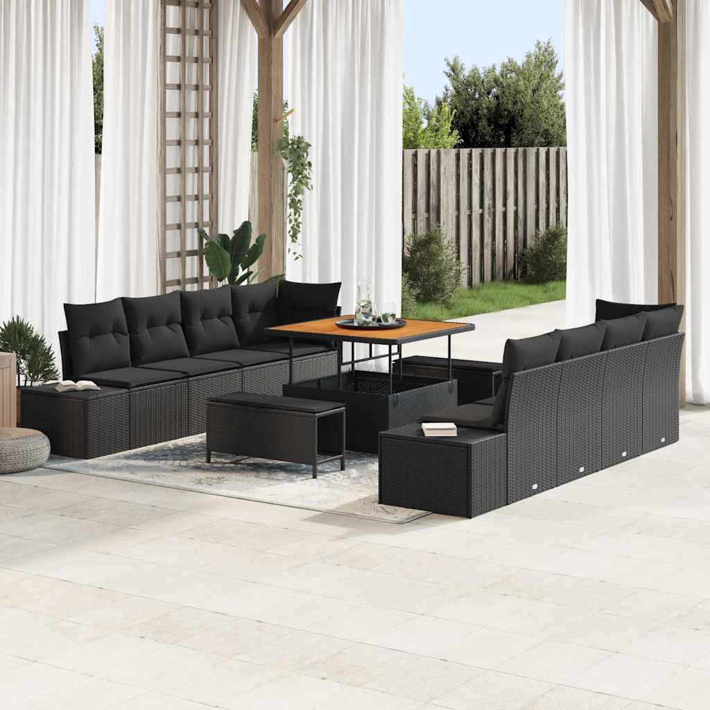 Tuin Sofa Set Met Kussen 11 Pcs En Crème 80 X 80 X 71 Cm