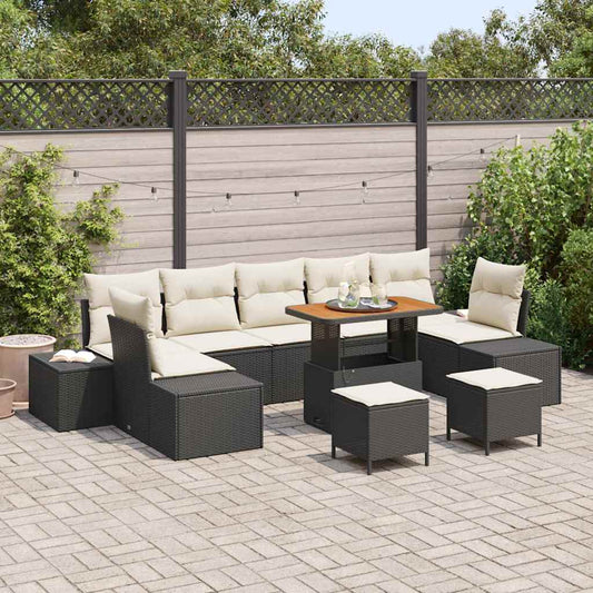 Tuin Sofa Set Met Kussen 10 Pcs En Crème 90 X 55 X 71 Cm