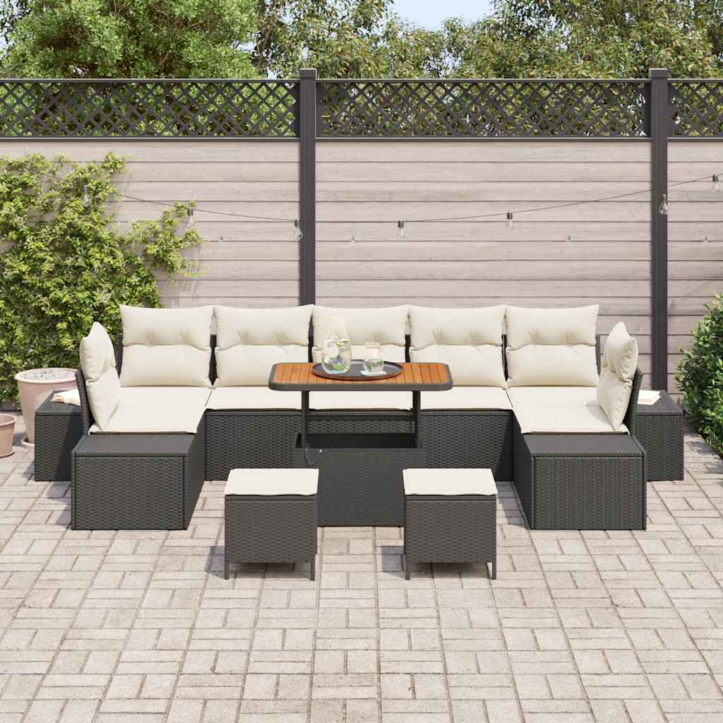 Tuin Sofa Set Met Kussen 10 Pcs En Crème 90 X 55 X 71 Cm