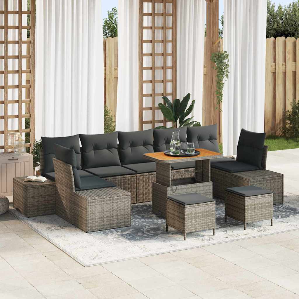 Tuin Sofa Set Met Kussen 10 Pcs En Crème 90 X 55 X 71 Cm