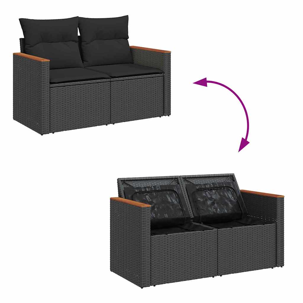 Tuin Sofa Set Met Kussen Met Opslag 8 Pcs Poly Riet