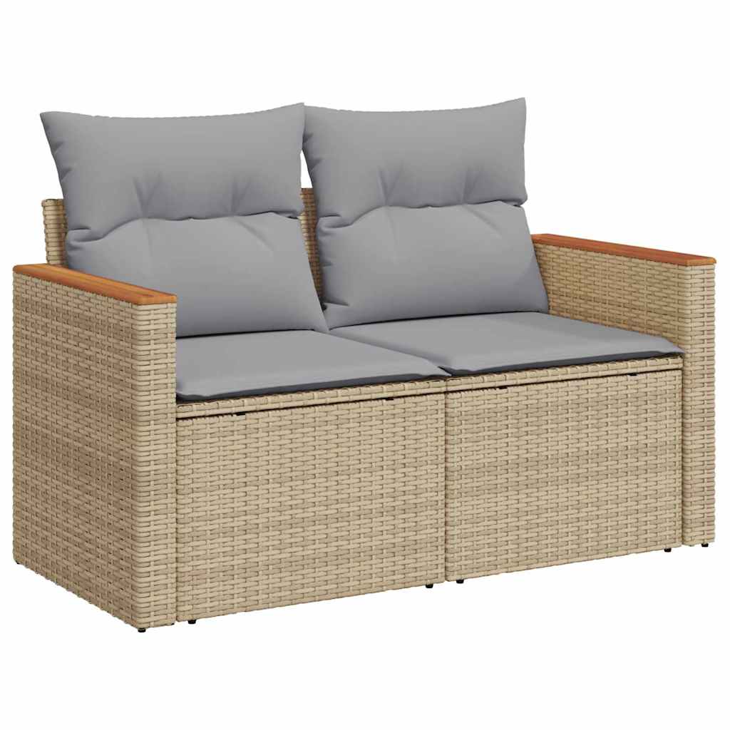 Tuin Sofa Set Met Kussen Met Opslag 9 Pcs Poly Riet