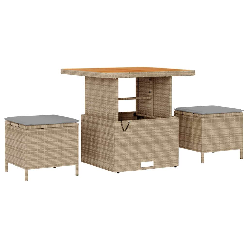 Tuin Sofa Set Met Kussen Met Opslag 9 Pcs Poly Riet