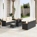 Tuin Sofa Set Met Kussen Met Opslag 9 Pcs Poly Riet